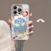 Cute Animal Magnetic Bracket Suitable for Apple 15 Feather Yarn Phone Case 14PRO Full Cover Lens Film 13/12 Advanced