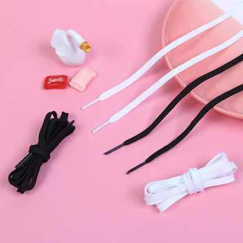 in stock 6mm double flat shoelace black basketball shoelace canvas shoes sneaker rope webbing drawstring wholesale