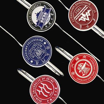 Customized 985 University Metal Bookmark, School Emblem, Engraved High-End Graduation Commemorative Gift