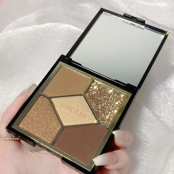 Guicami Backstage Five-Color Eyeshadow Palette Matte Pearlescent Glitter Earth Color Eyeshadow Women's Makeup Palette Dropshipping