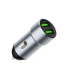 Car Electric Vehicle Metal USB Car Charger Cigarette Lighter Car Mobile Phone Charger Travel Interface High-Power Fast Charging