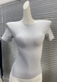 Baby blue round neck cotton short-sleeved t-shirt [cotton] high quality