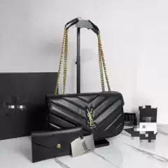 Ys Luxury 2025 New Yangshulin Big Brand Genuine Leather Quilted Chain Bag Single Shoulder Crossbody Small Square Bag