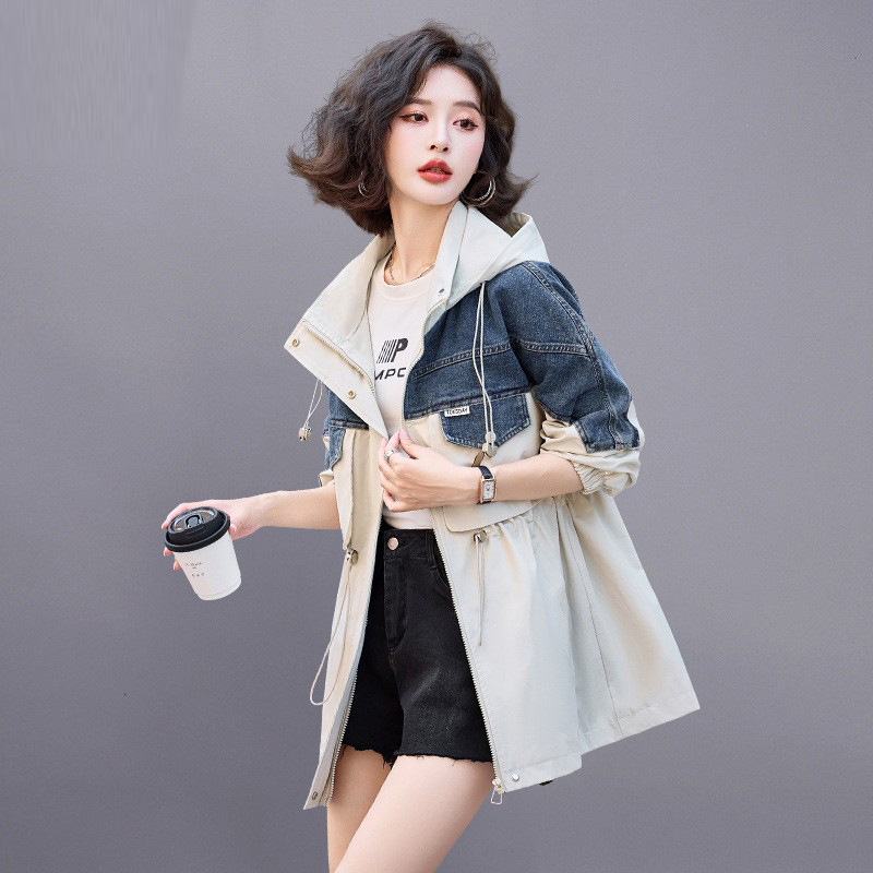 (Mới) Mã L3540 Giá 2020K: Áo Khoác Nữ Wotdyi Mũ Liền Hàng Mùa Xuân Thu Đông Phong Cách Hàn Quốc Thời Trang Nữ Chất Liệu Jean Bò G05 Sản Phẩm Mới, (Miễn Phí Vận Chuyển Toàn Quốc).