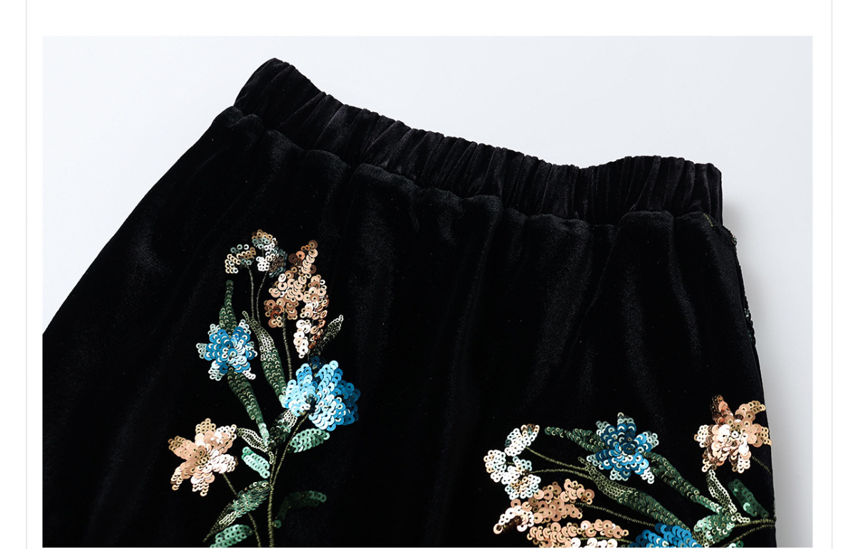 Bộ vest và chân váy dài dáng đuôi cá thêu hoa đính sequin sang trọng — Váy thêu (giao hàng trong 7 ngày), Váy thêu (giao hàng trong ngày), Áo vest thêu (giao hàng trong 7 ngày), Áo vest thêu (giao hàng trong ngày)