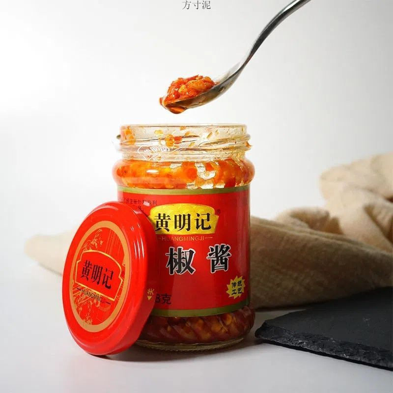 Huang Ming Ji Chili Sauce Garlic Chili Spicy Chaoshan Specialty Side Dish Barbecue Beef Hot Pot Seasoning Dipping Sauce Wholesale