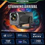 Трансграничный новый портативный домашний короткофокусный проектор HY320 MINI 4K HD Android smart home theater