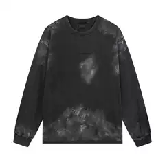 BALENCI*GA Paris New Embroidered Hand-Painted Graffiti Washed Distressed Long-Sleeve T-Shirt Streetwear Exclusive