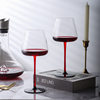 Entry Luxury Bow-tie Burgundy Red Wine Glass Large Belly Red Black Bottom Goblet Household Wine Glass Goblet