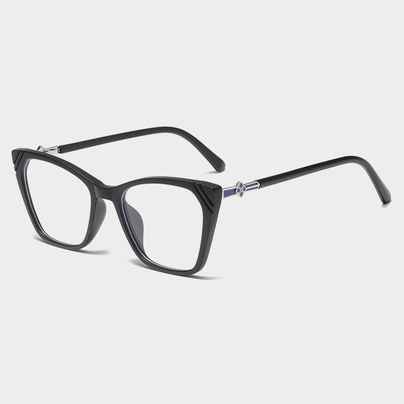 TR90 cross-border retro cat's eye frame anti-blue light flat mirror European and American fashion decorative glasses frame can be equipped with myopia