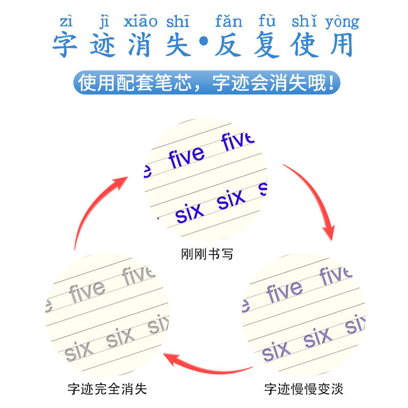 Cross-border e-commerce Amazon English children's hard pen groove copybook calligraphy practice copybook magic calligraphy practice book