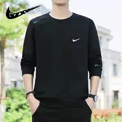 Men's Clothing 2025 Autumn Heavyweight Sweatshirt Men's Versatile Outdoor Sports Casual Round Neck Solid Color Loose Long-Sleeved Men's T-Shirt