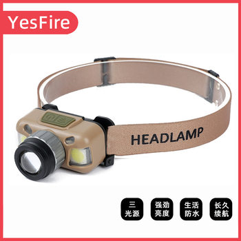 Strong Light Headlamp, Head-Mounted Work Light, Long Battery Life, Ultra-Bright Outdoor Waterproof Night Fishing Lighting, Sensor Headlamp