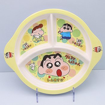 Source manufacturers wholesale film inside the children's split plate round multi-grid children's tableware three-grid four-grid plate