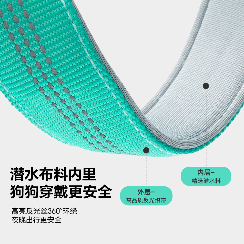 New Pet Collar, Large, Medium and Small Diving Material Dog Collar, Reflective Collar, Dog Collar, Outdoor Travel Wholesale