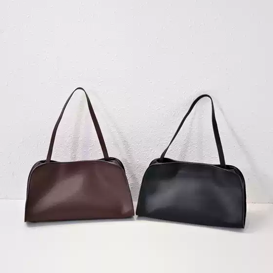 New High Version the *Ro* Genuine Leather Handbag High Quality Versatile Commuter Cowhide Shoulder Crossbody Armpit Bag