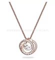 Water drop solitaire rose gold necklace