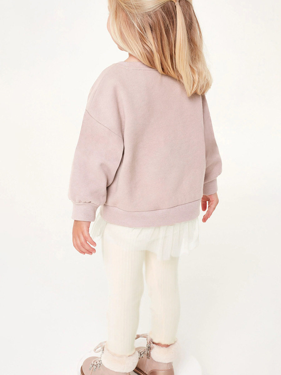 Ensemble sweat à capuche fille doublé polaire automne hiver, tenue pantalon enfant manche longue