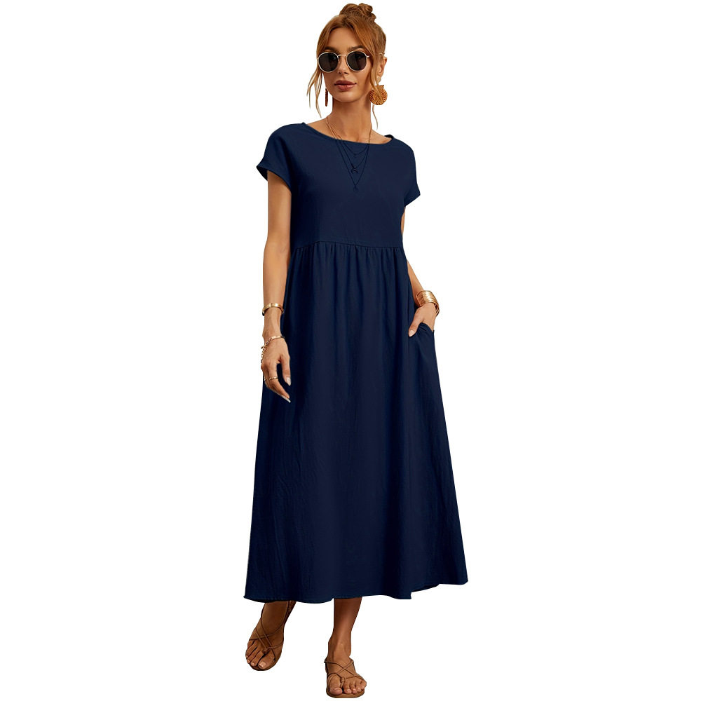 Elegant Long Casual Dress for Women Fashionable Comfortable Versatile Ideal for Home Travel and Leisure