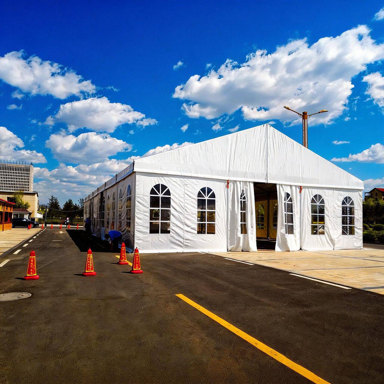 人字形户外婚礼篷房海边沙滩活动派对帐篷大型欧式德国仓储大棚