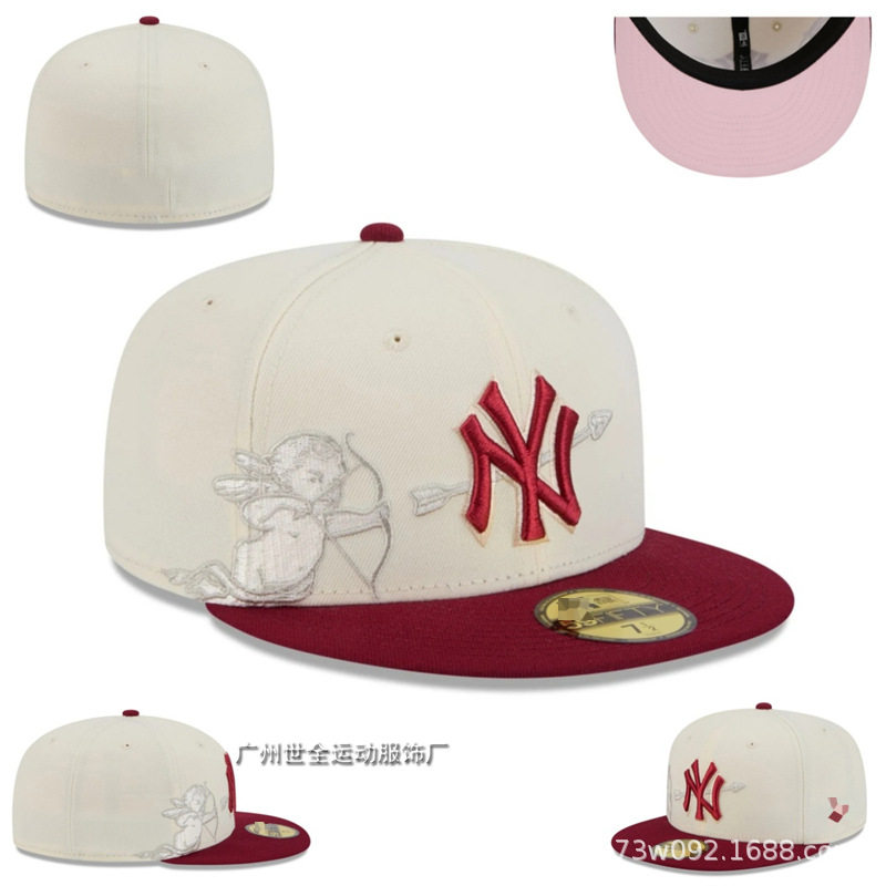 Geschlossene Mütze Yankees Baseball kappe NY bestickte flache Mütze nicht verstellbare Hip-Hop-Größe Hut Großhandel