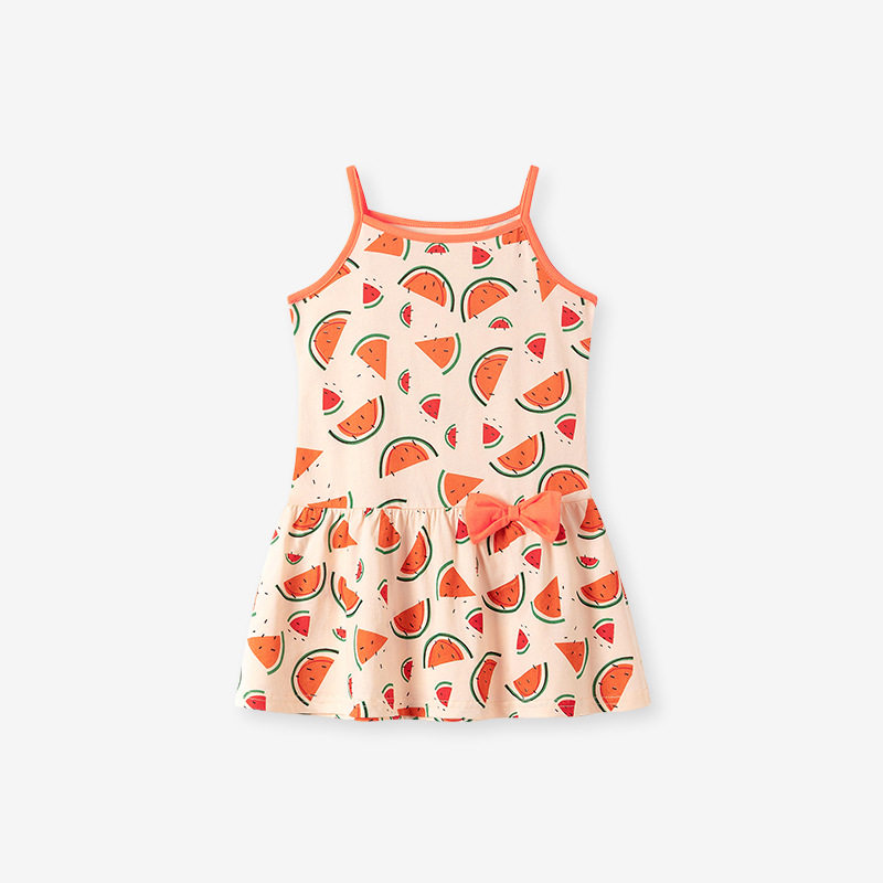 Gaun selempang anak perempuan musim panas, gaun anak gaya, gaun bayi lucu