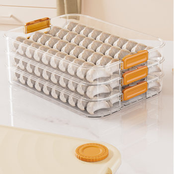 Food Grade Multi-layer Fresh-keeping Box Dumpling Box Household Dumpling Frozen Wonton Handmade Kitchen Quick-frozen Refrigerator Storage Box