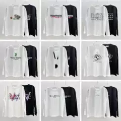 high quality 300g weight cotton long sleeve bottoming T-shirt for men and women with loose tee autumn