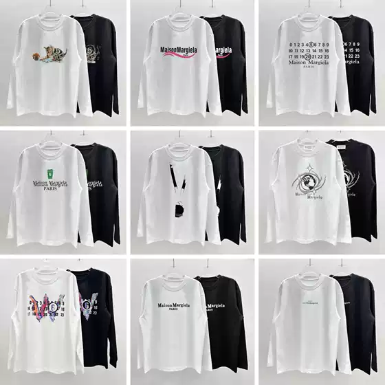 high quality 300g weight cotton long sleeve bottoming T-shirt for men and women with loose tee autumn
