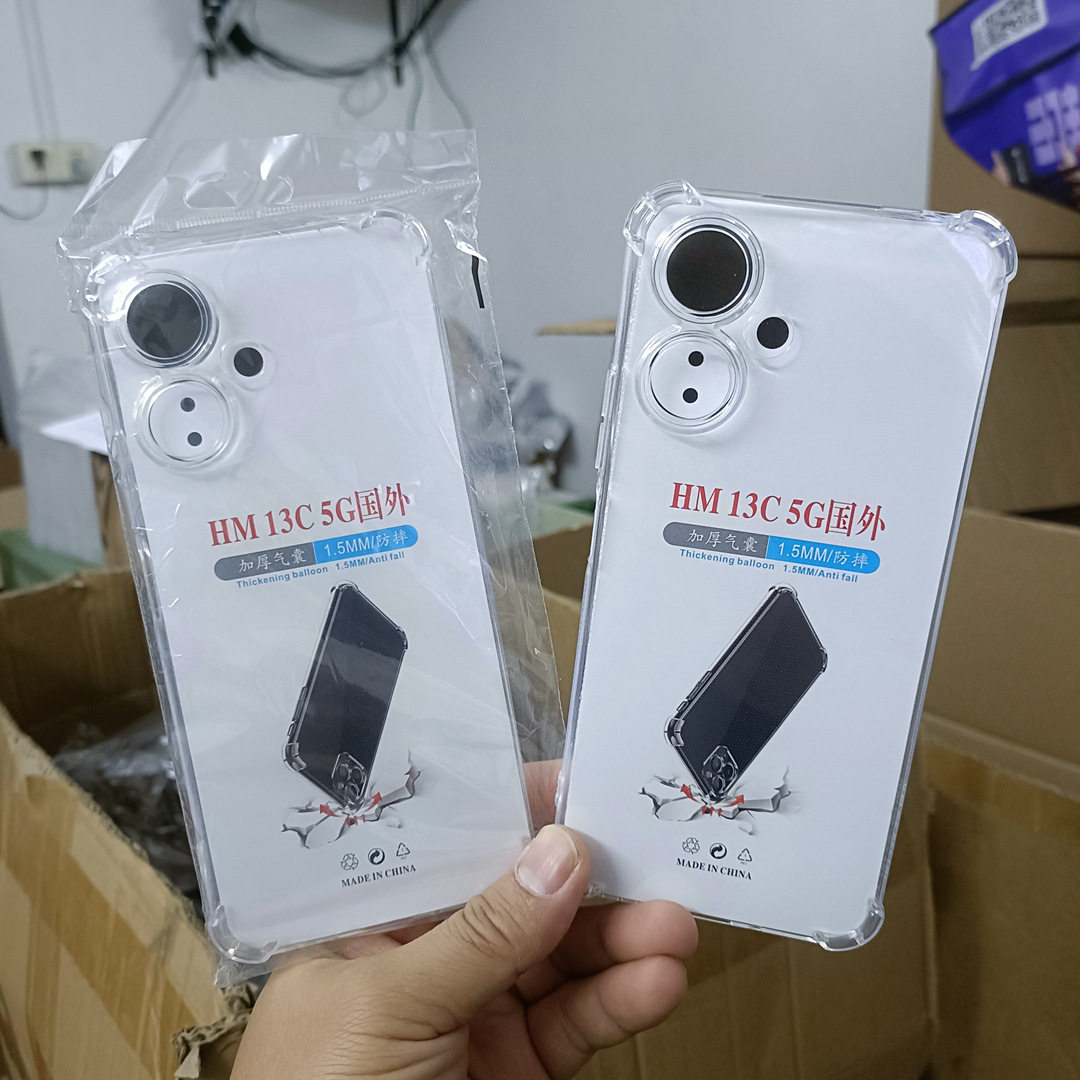 For OPPO RENO11F anti-fall mobile phone case thickened four-corner airbag anti-fall transparent TPU fine hole protective cover