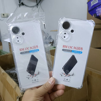 For OPPO RENO11F anti-fall mobile phone case thickened four-corner airbag anti-fall transparent TPU fine hole protective cover