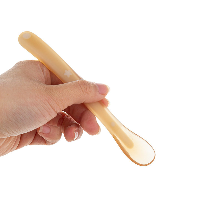 Dorado Soft Head Soup Spoon Baby Training Spoon Children's Tableware Cartoon Silicone Spoon Baby Feeding Spoon 6452