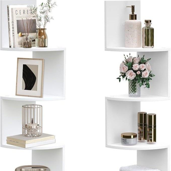 Corner Storage Rack Corner Moisture-Proof Punch-Free Wall Bedroom Wall Corner Bookshelf Kitchen Triangle Cabinet Storage Rack