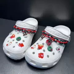 Christmas Original Hole Shoes Shoe Buckle Shoe Flower Christmas Accessories DIY High Handmade Shoe Flower DIY Removable