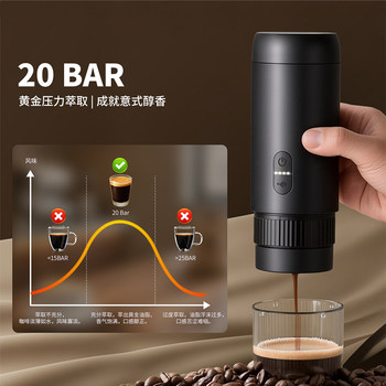 ♔ Portable Italian Coffee Machine, Electric Espresso Machine, Capsule Extraction, Small Home Hand-Brewed Coffee Machine, Portable