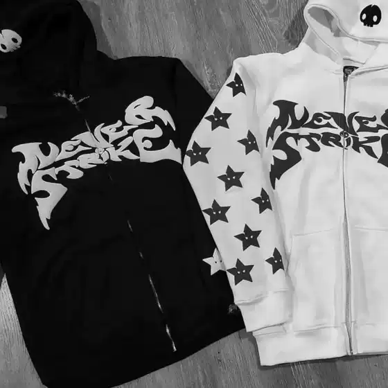 2023 American style y2g casual cardigan sweater oversize hoodie Street Tide star letter print coat
