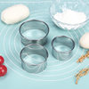 Stainless Steel Dumpling Skin Mold Three-piece Dumpling Skin Cutting Tool Round Flower Biscuit Mold Dumpling Skin Press Tool