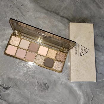 12-color multifunctional cement plate earth color Matt pearlescent twelve-color eye shadow plate