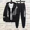 Sports Casual suit Men's Autumn New Korean Fashionable Loose Gradient Hooded Sweat with Casual Pants