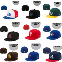 Fully enclosed, non adjustable, foreign trade baseball hat for men and women, reverse wearing, outdoor hip-hop sunshade, flat brim, size large brim