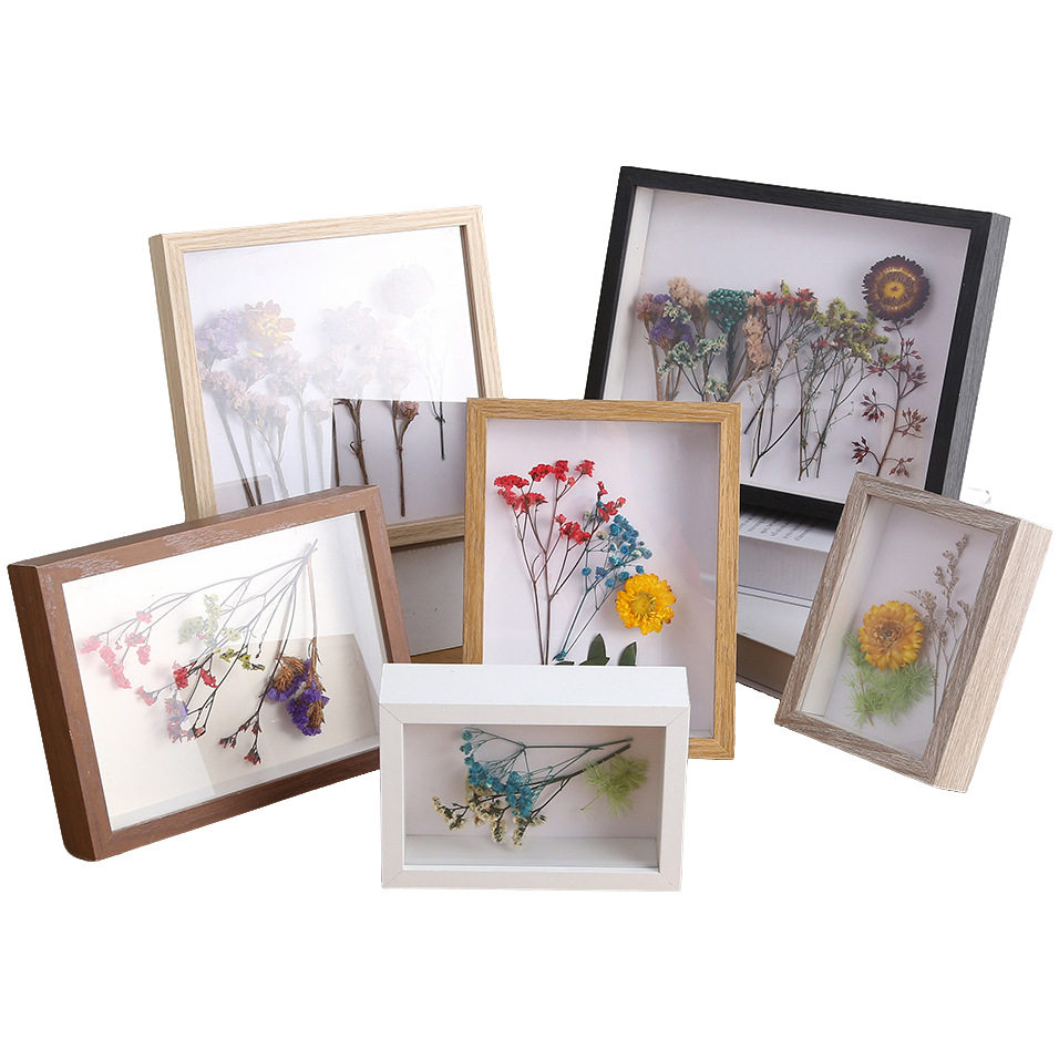 Handmade Stereo Photo Frame Stereo Hollow Specimen Frame Shell Stone Plant Dried Flower Collection Preservation Display Picture Frame