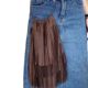 Niche Design Drawstring Beaded Deerskin Velvet Tassel Crossbody Bag Vintage All-match Single-shoulder Mobile Phone Bag Early Autumn Women's Bag Trendy