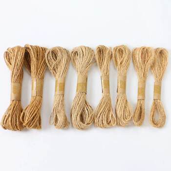 Hemp Rope 10m Single Strand 2 Strands 3 Strands 4 Strands DIY Hand-Woven Retro Style Photo Clip Decoration Jute Rope