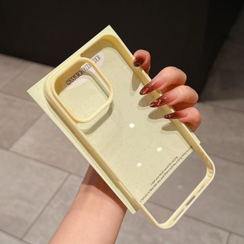 Suitable for Apple 17/16 Material Shell Cream Glue Mobile Phone Case Candy Color 15/14P Dopamine Color Shell Anti-Fall Female