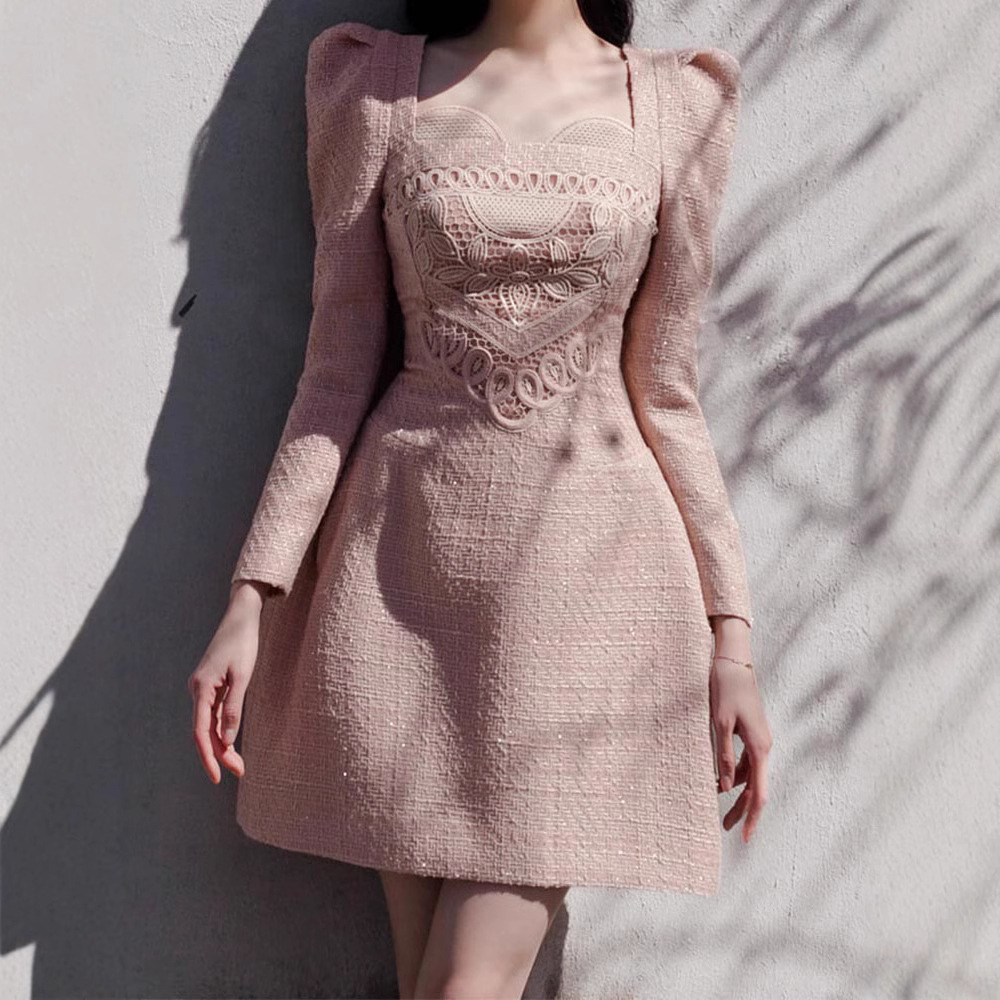 Chỉ Size S Sale Sốc: Váy Đầm Liền Thân Nữ Gutdi Hàng Mùa Xuân Thu Đông Thêu Họa Tiết Hoa Thời Trang Nữ Chất Liệu G04 Sản Phẩm Mới, (Miễn Phí Vận Chuyển Toàn Quốc).