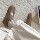 Zhike/ женская обувь Birkenstocks в стиле ретро матового желтого цвета; коллекция весна 2025 года; женские туфли с открытым носком на мягкой подошве в горошек; туфли на плоской подошве mini 3