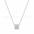 Slim waist platinum necklace