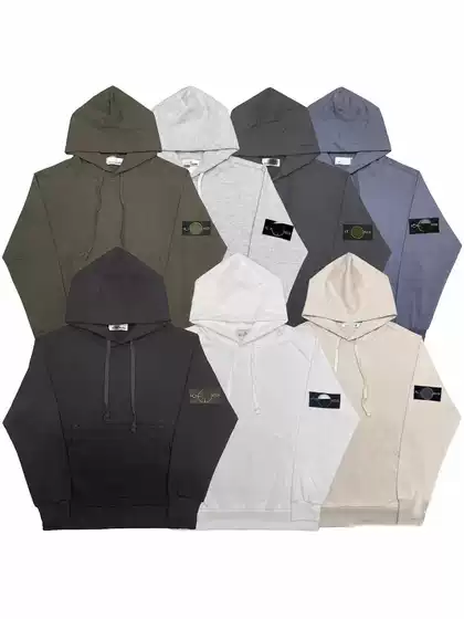 Cross-Border High Version Stone Autumn and Winter Armband Hooded Sweatshirt Loose Casual Sports Men and Women Same Style Versatile Long-Sleeved Hoodie