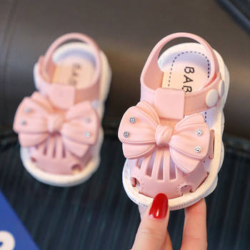 Children's Sandals New Summer Baotou Girls Baby Infant 1-3 Years Old Non-slip Soft Sole Home Wear Toddler Shoes
