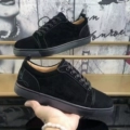 Black - black embroidery suede cowhide